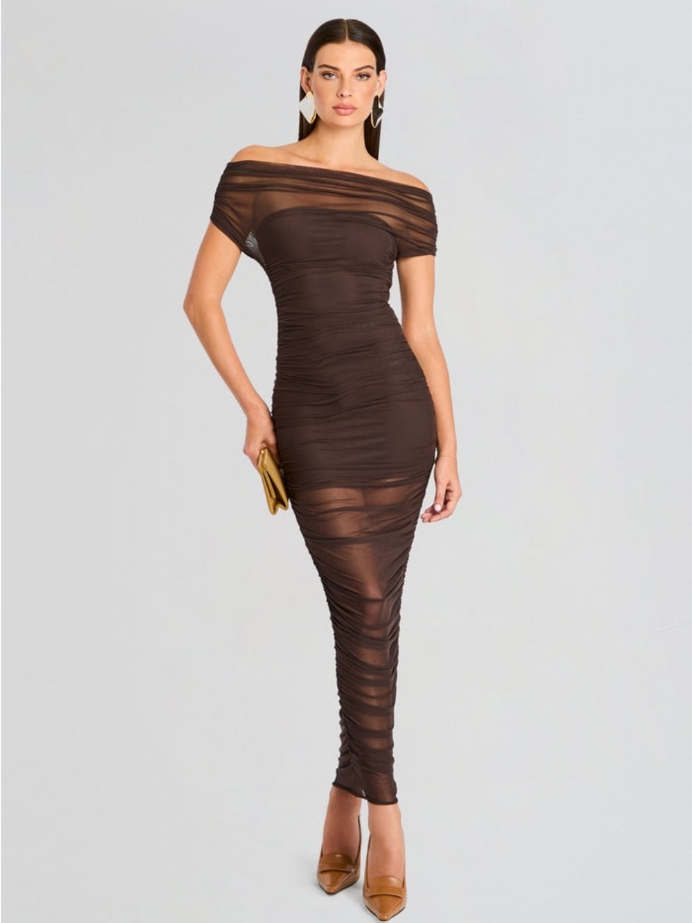 NOEL MESH MIDI DRESS Seroya